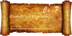 Csatári Placida névjegykártya